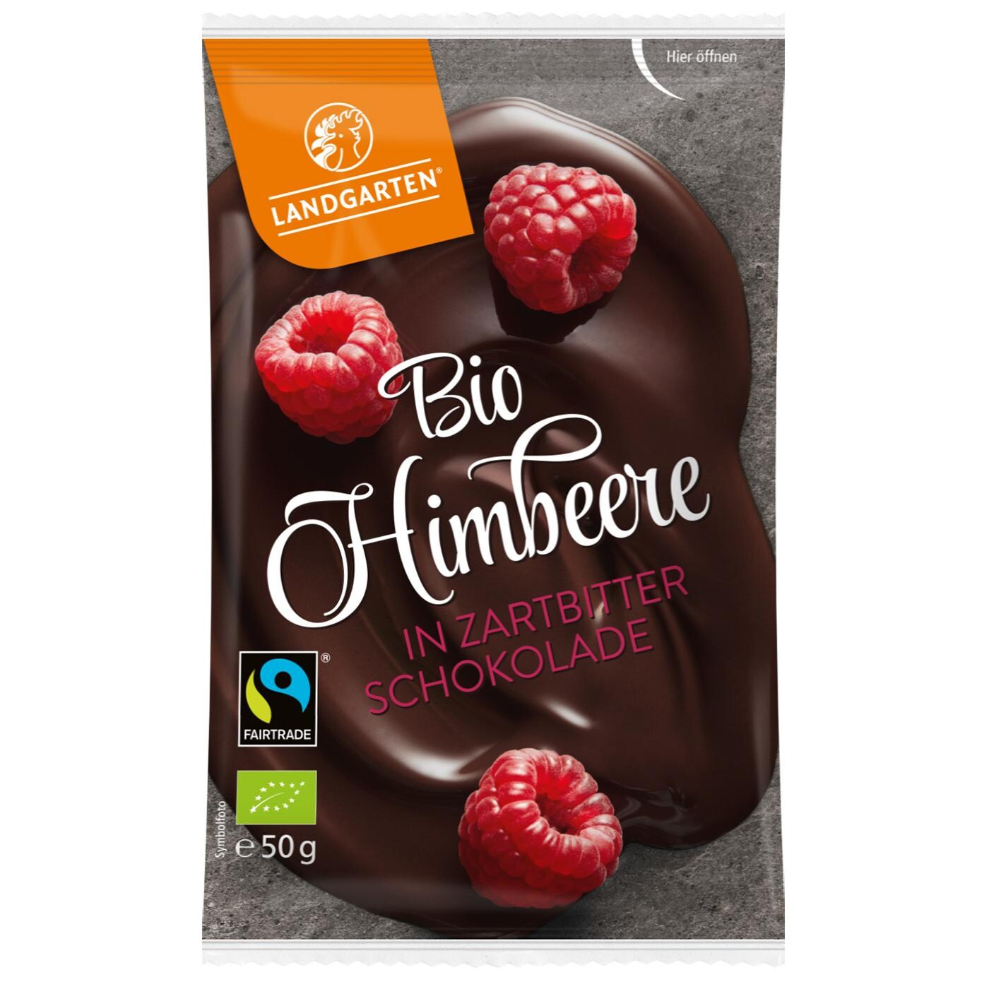 Landgarten Bio Himbeere in Zartbitter Schokolade 50g bei 